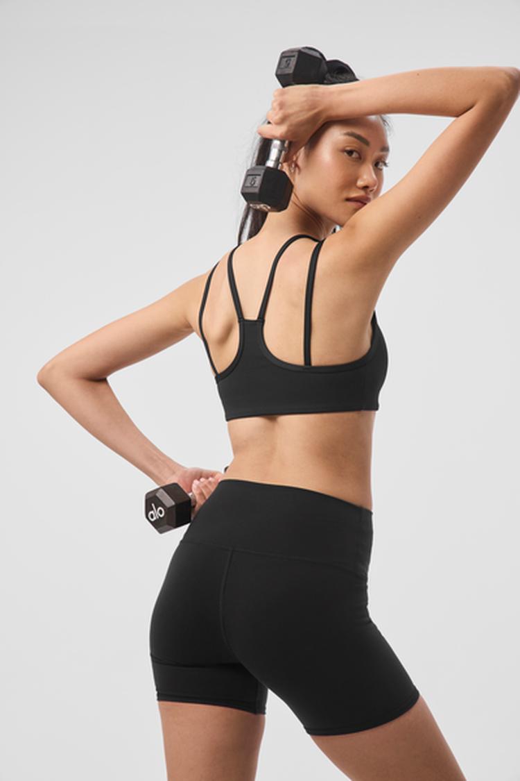 AIRLIFT RIBBED JUMP START V-NECK BRA