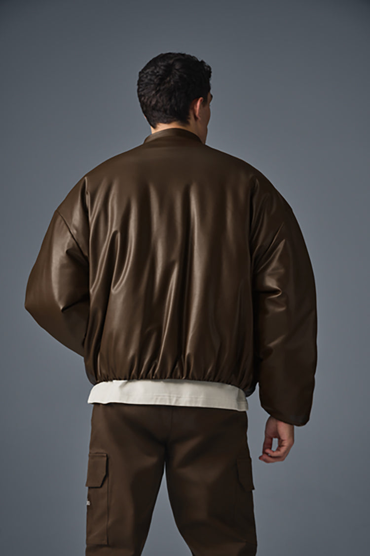 FAUX LEATHER PREMIER BOMBER