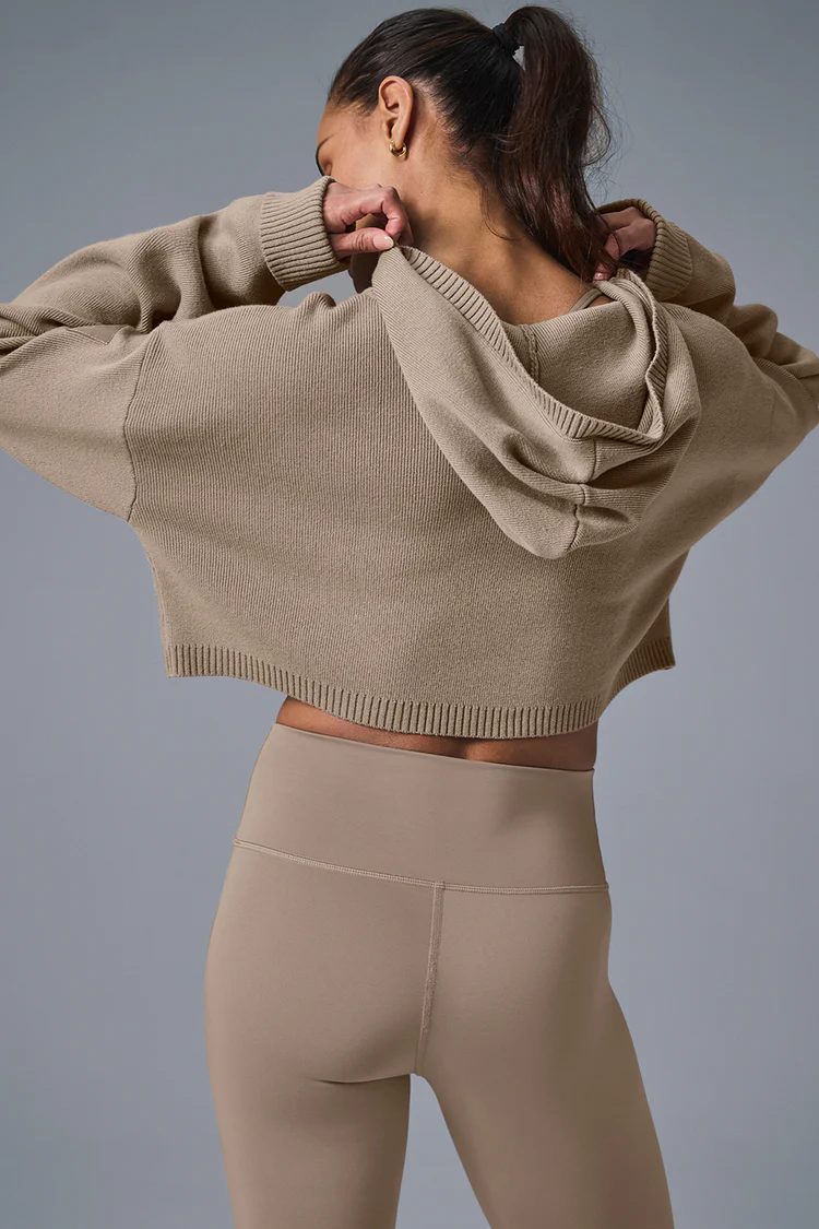 SCHOLAR KNIT CARGO FULL ZIP HOODIE