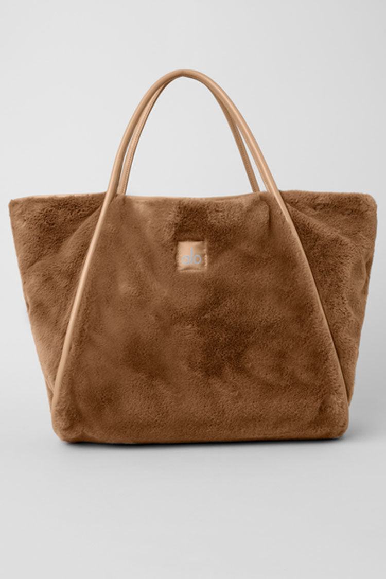 FAUX FUR TOTE BAG