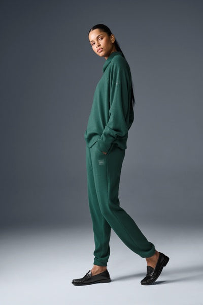 WAFFLE WEEKEND ESCAPE MOCK NECK LONG SLEEVE