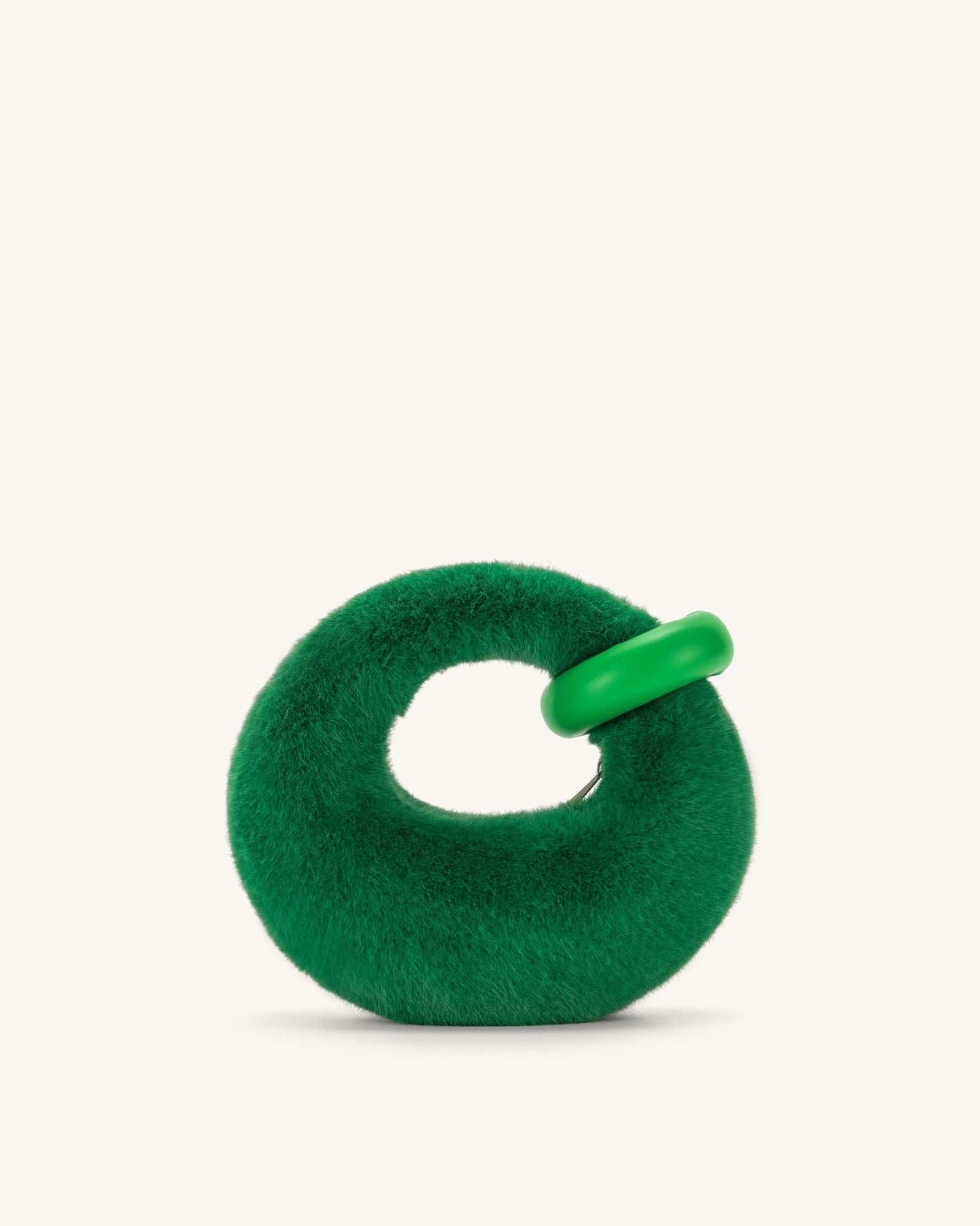 Abacus Faux Fur Mini Top Handle Bag- Grass Green