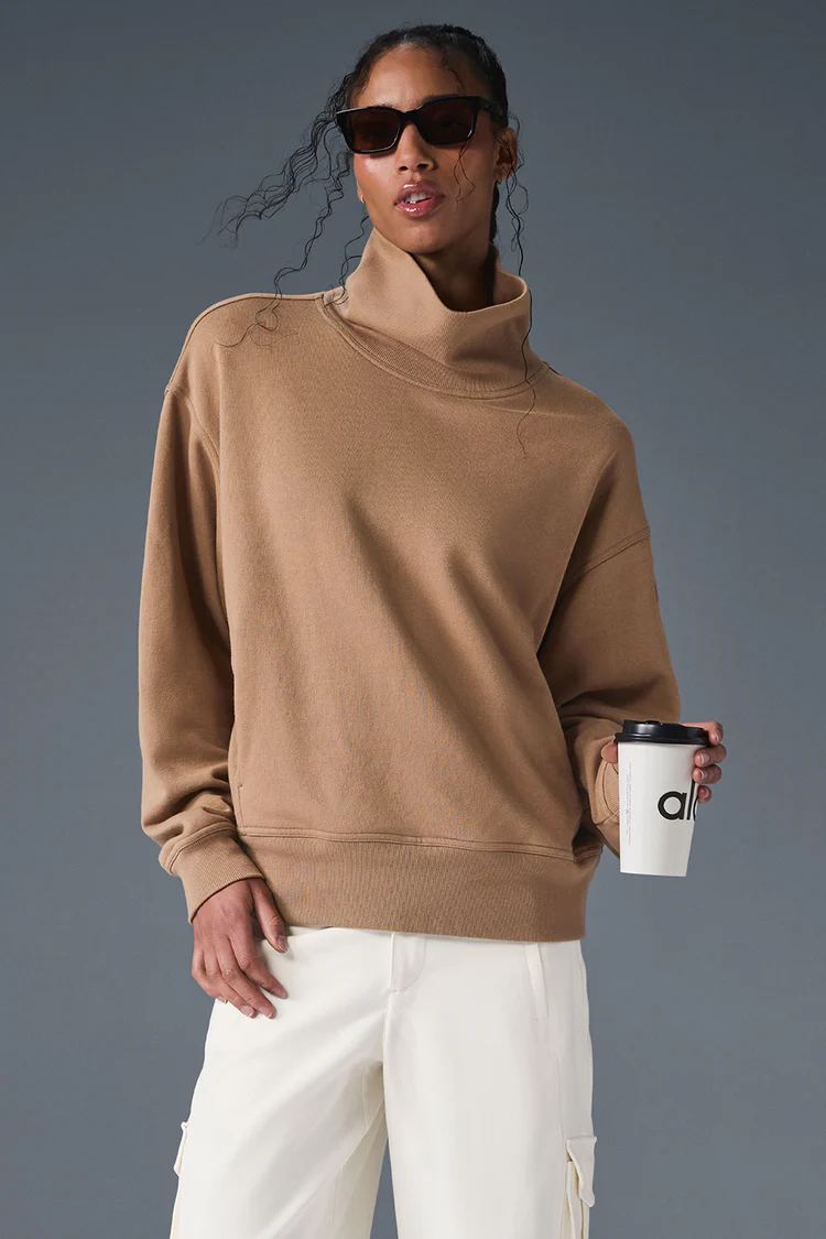 HAZY MOCK NECK PULLOVER
