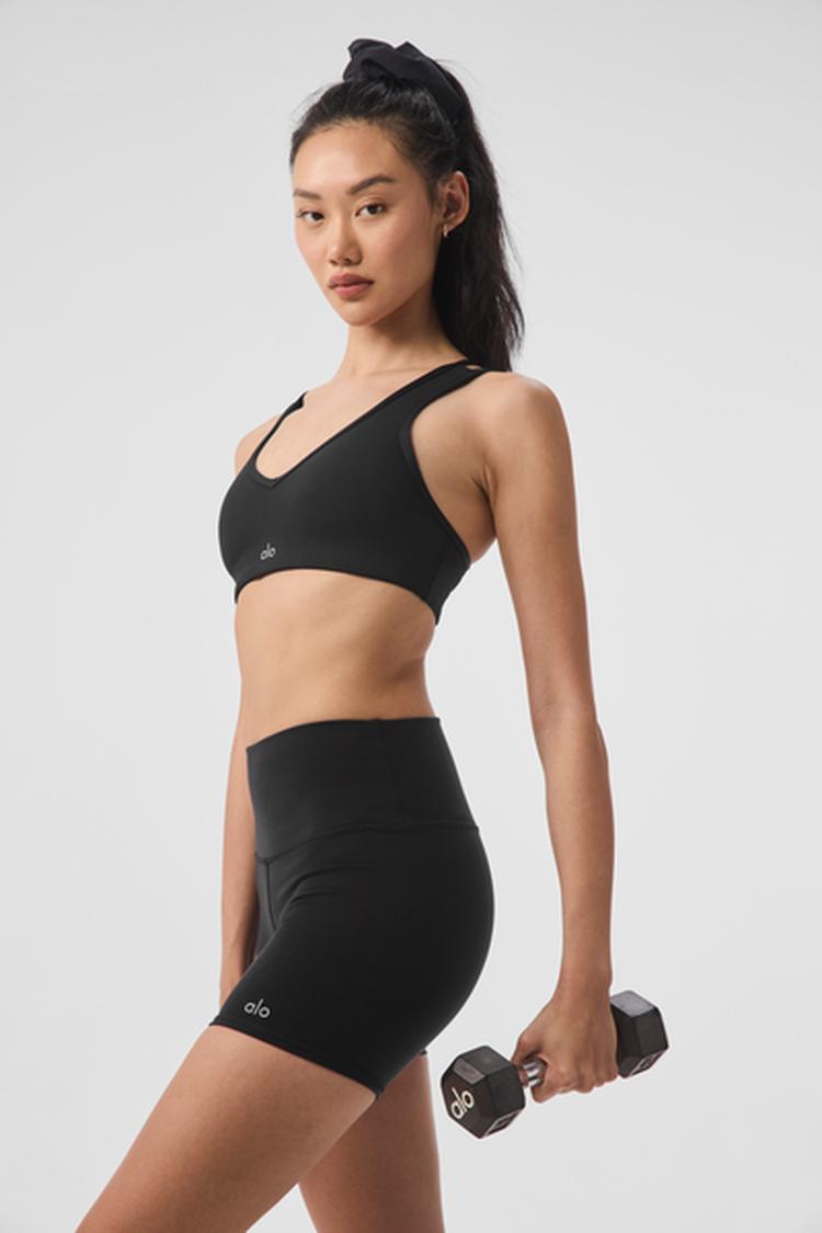AIRLIFT RIBBED JUMP START V-NECK BRA