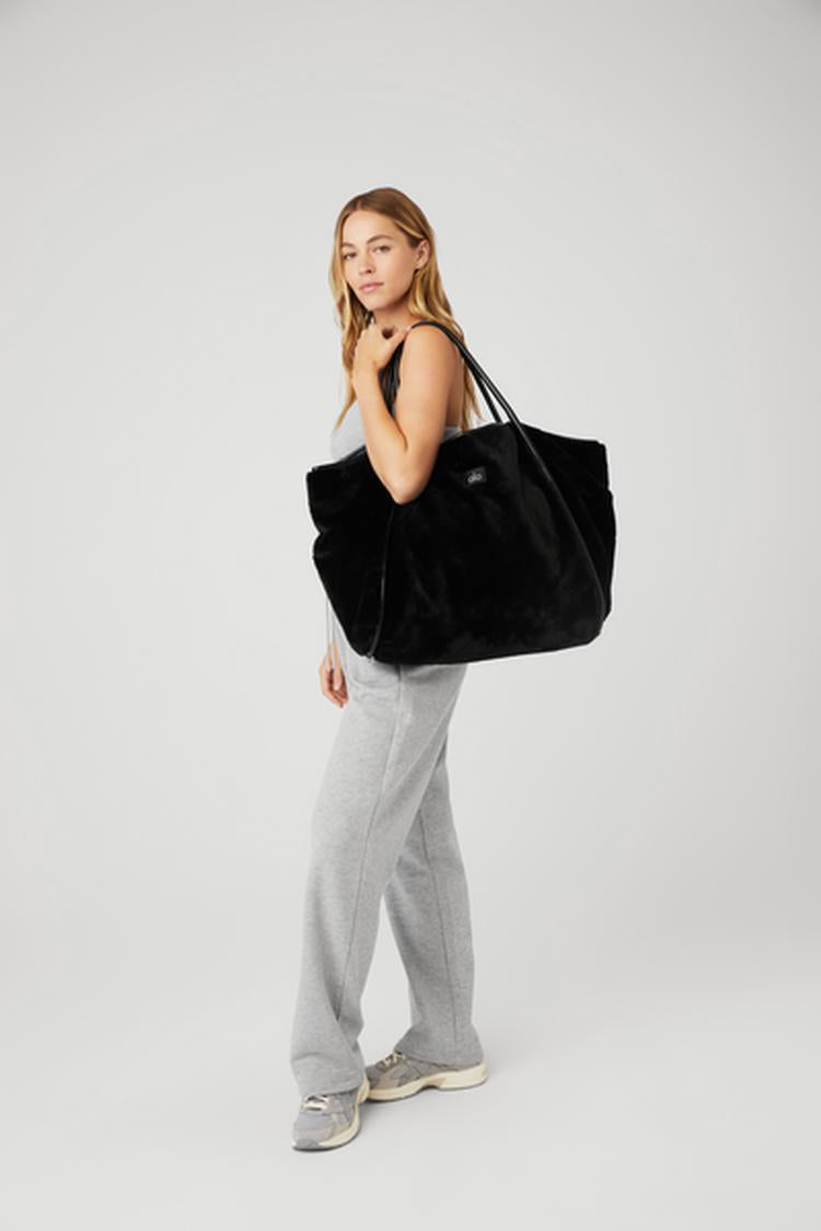 FAUX FUR TOTE BAG