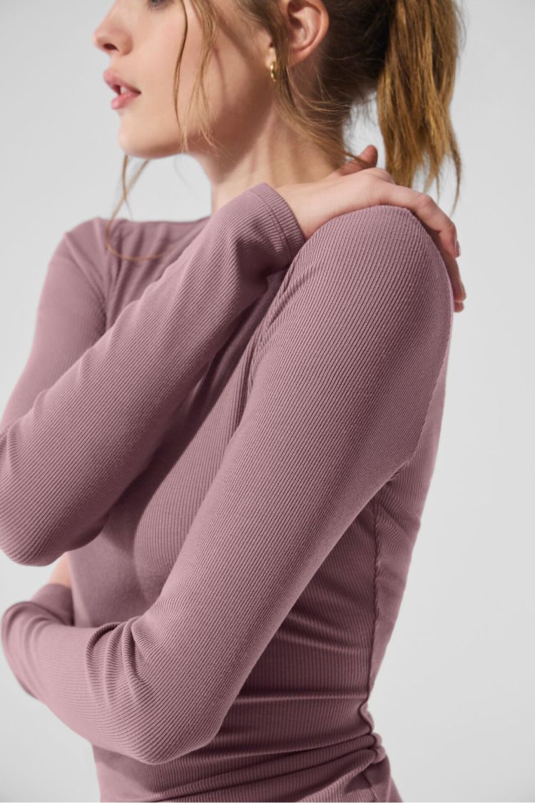 RIBBED MODAL LONG SLEEVE
