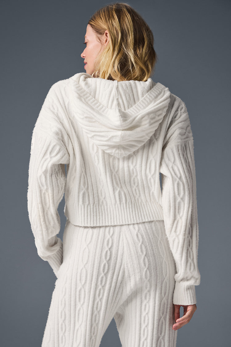CABLE KNIT WINTER BLISS HOODIE