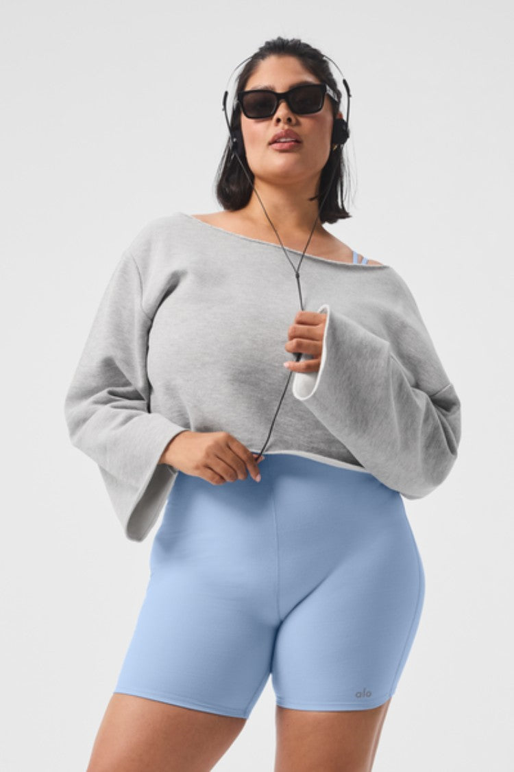 CROPPED BARRE SHOULDER COVERUP