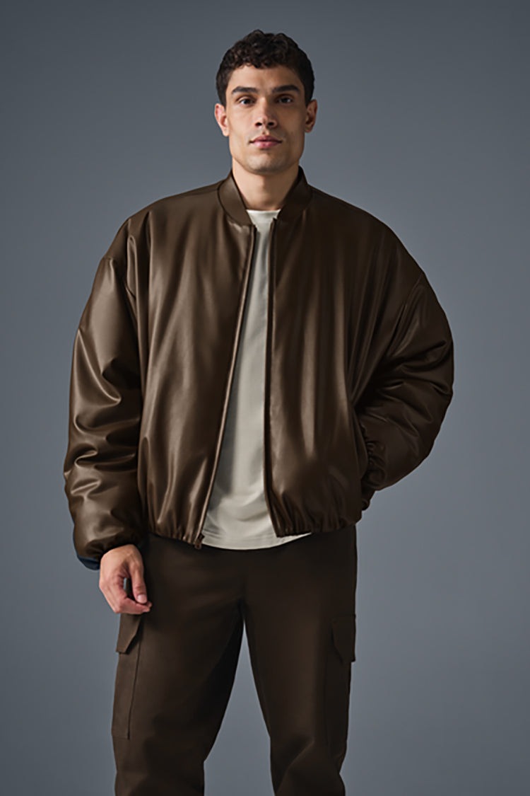 FAUX LEATHER PREMIER BOMBER