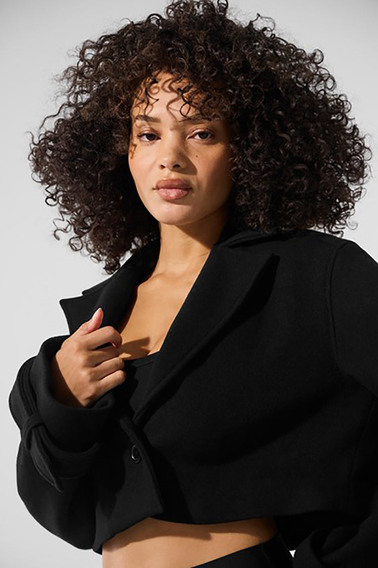 WOOL CROPPED METRO TRENCH