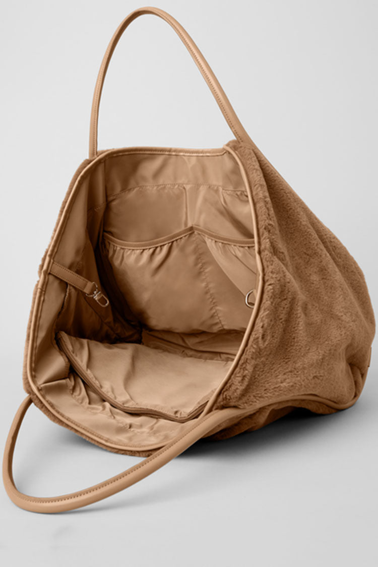 FAUX FUR TOTE BAG