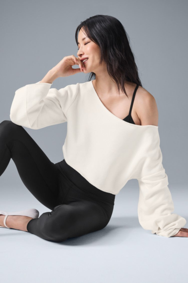 CROPPED BARRE SHOULDER COVERUP