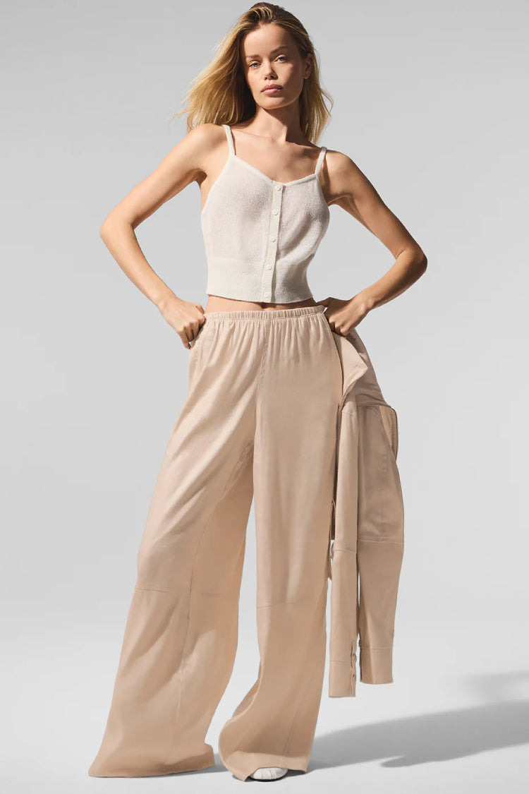 LINEN GETAWAY CARGO WIDE LEG PANT