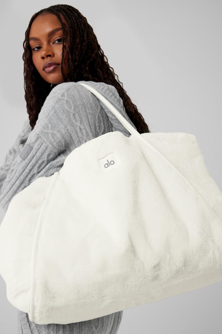 FAUX FUR TOTE BAG