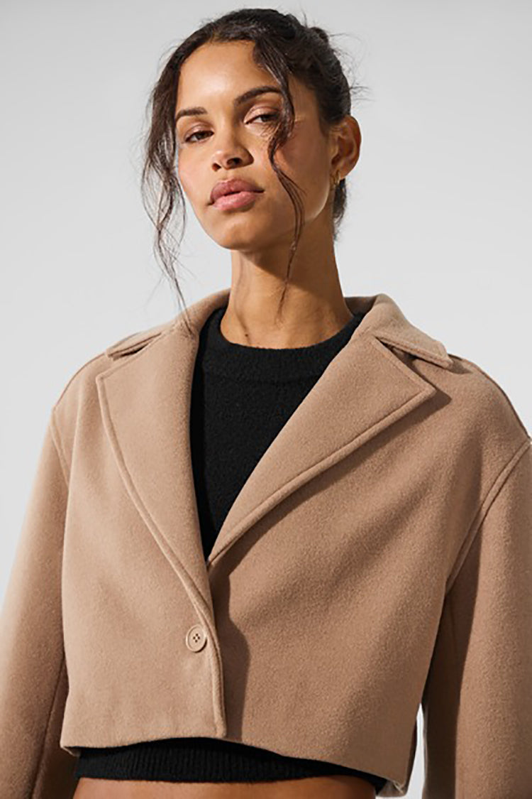 WOOL CROPPED METRO TRENCH