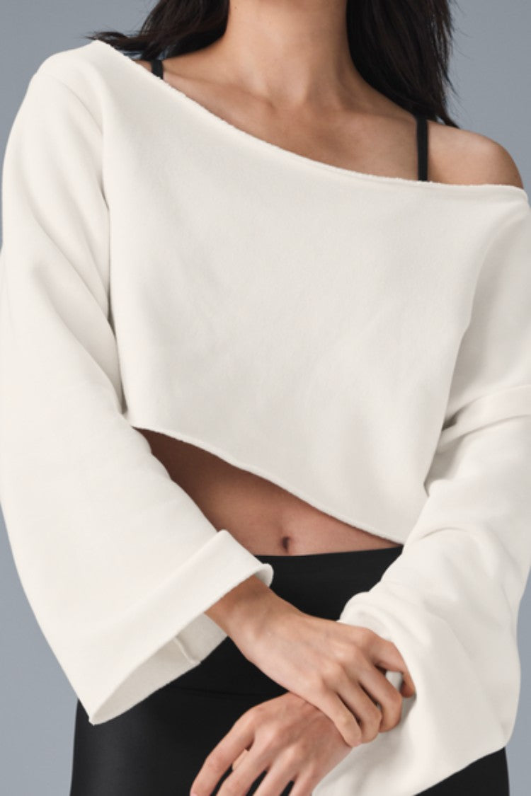 CROPPED BARRE SHOULDER COVERUP