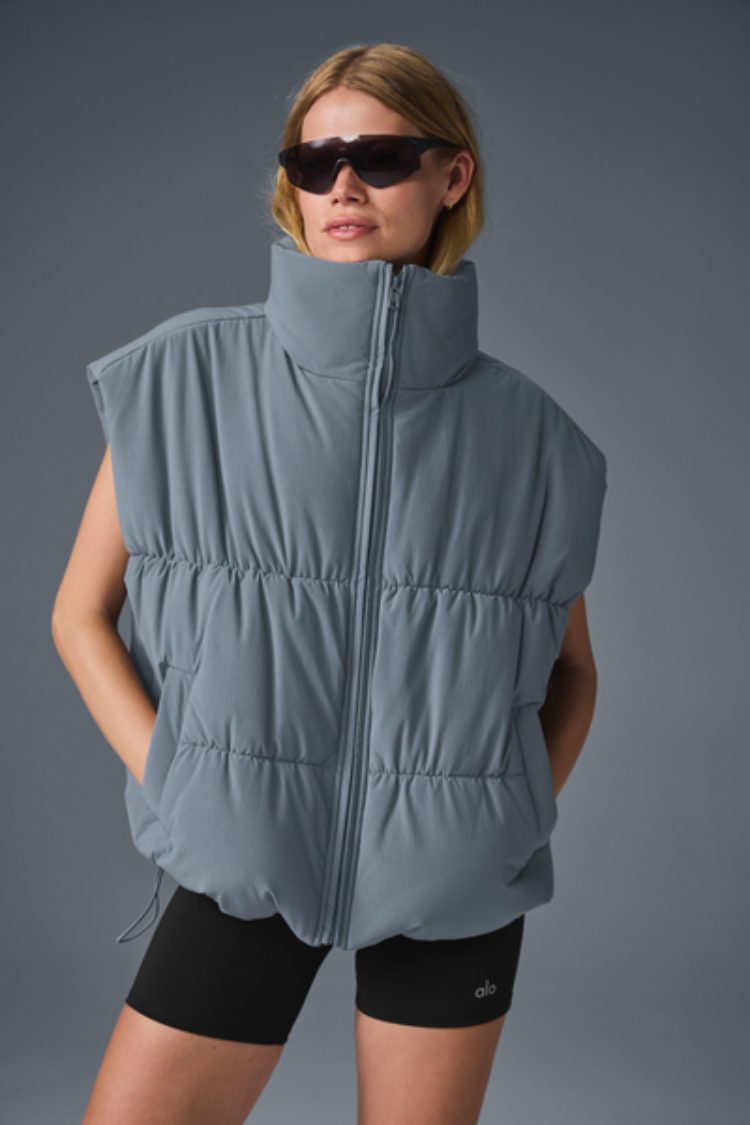 STRETCH WOVEN STREET PUFFER VEST