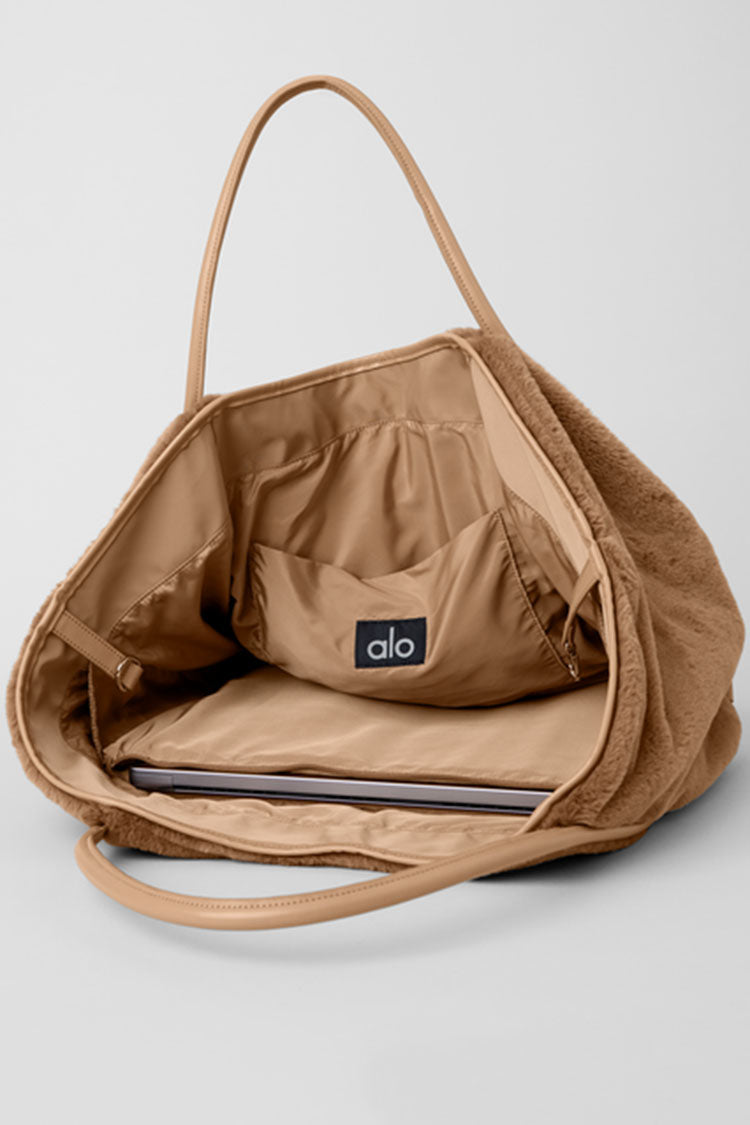 FAUX FUR TOTE BAG