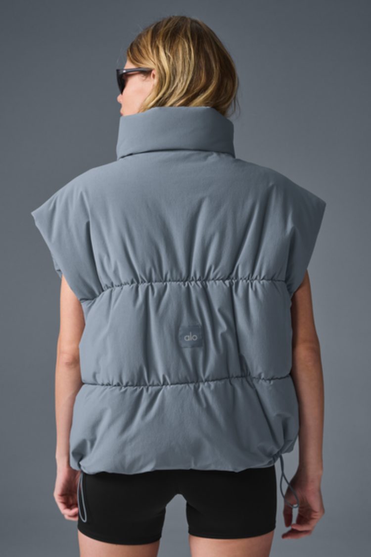 STRETCH WOVEN STREET PUFFER VEST