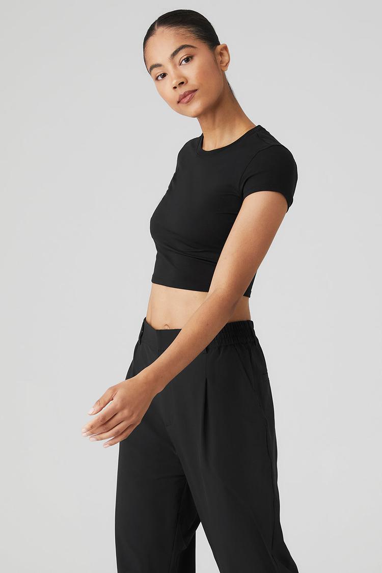 ALOSOFT CROP FINESSE SHORT SLEEVE