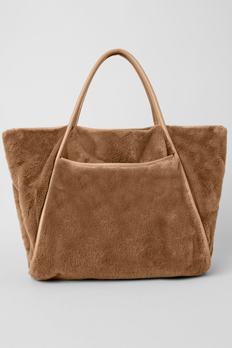 FAUX FUR TOTE BAG