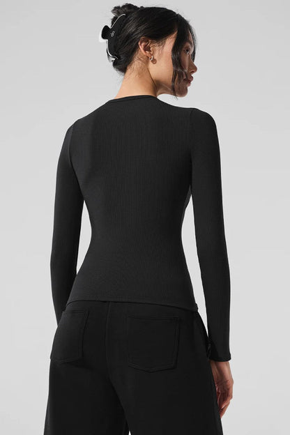 RIBBED MODAL LONG SLEEVE