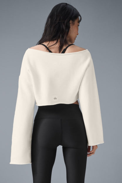 CROPPED BARRE SHOULDER COVERUP