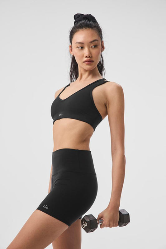 AIRLIFT RIBBED JUMP START V-NECK BRA