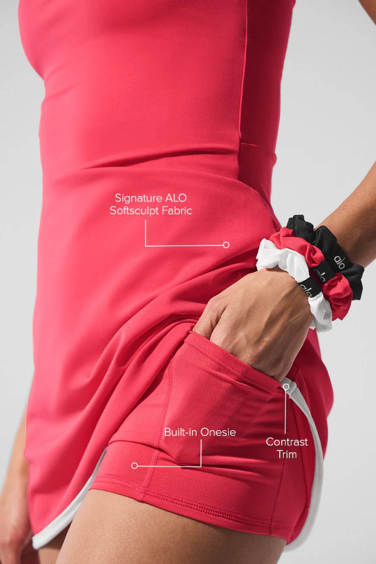 ALO SOFTSCULPT HALTER TENNIS DRESS