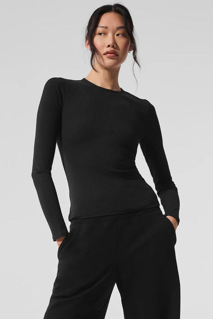 RIBBED MODAL LONG SLEEVE