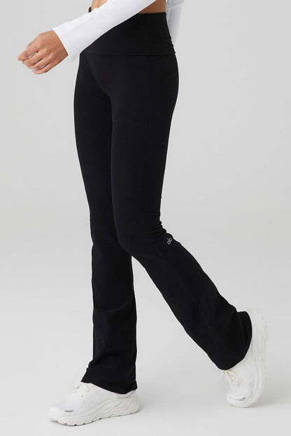 ALOSOFT LOW-RISE FOLDOVER BOOTCUT LEGGING