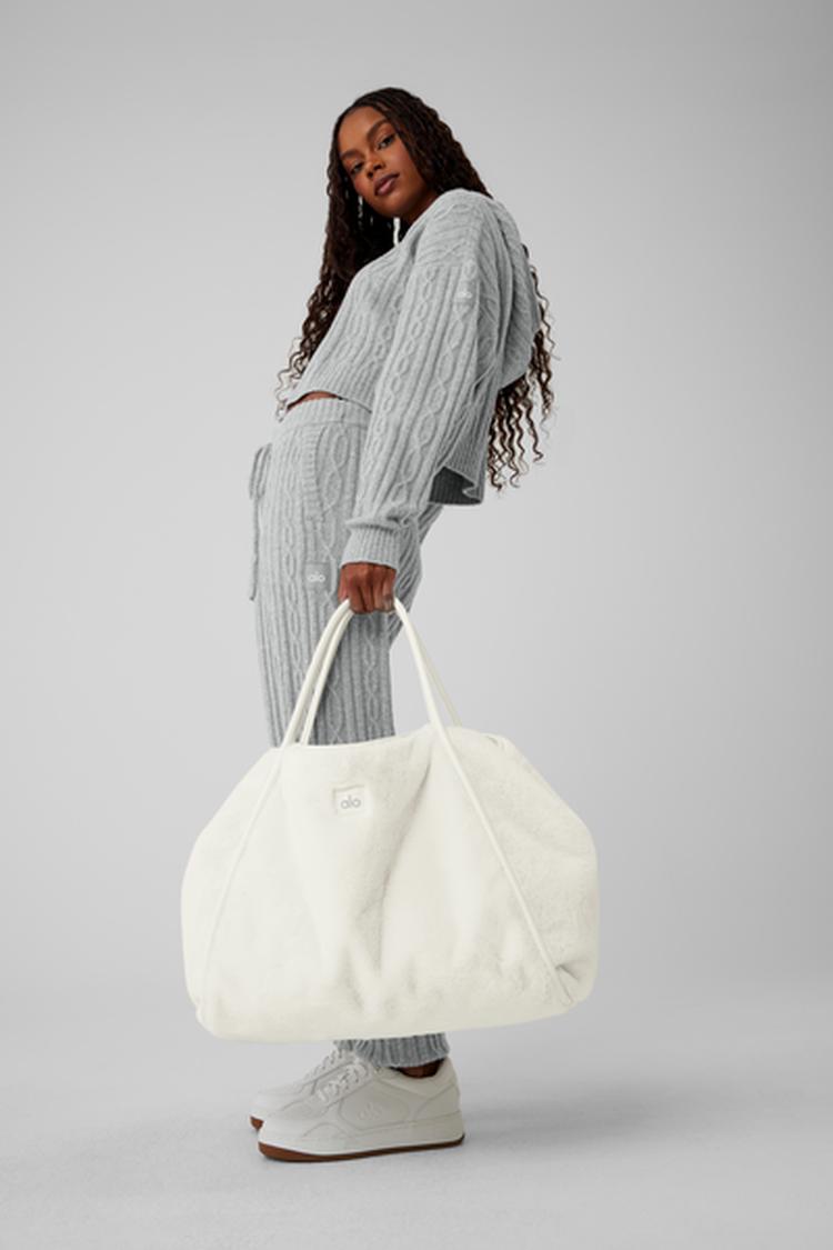 FAUX FUR TOTE BAG