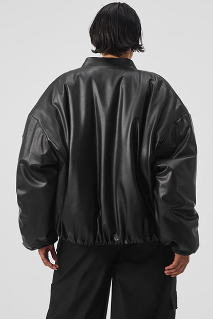 FAUX LEATHER PREMIER BOMBER