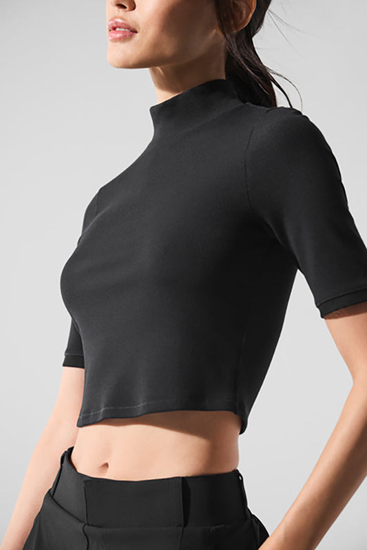 RIBBED MESH SECRET SHORT SLEEVE