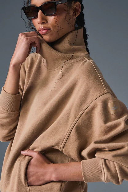 HAZY MOCK NECK PULLOVER