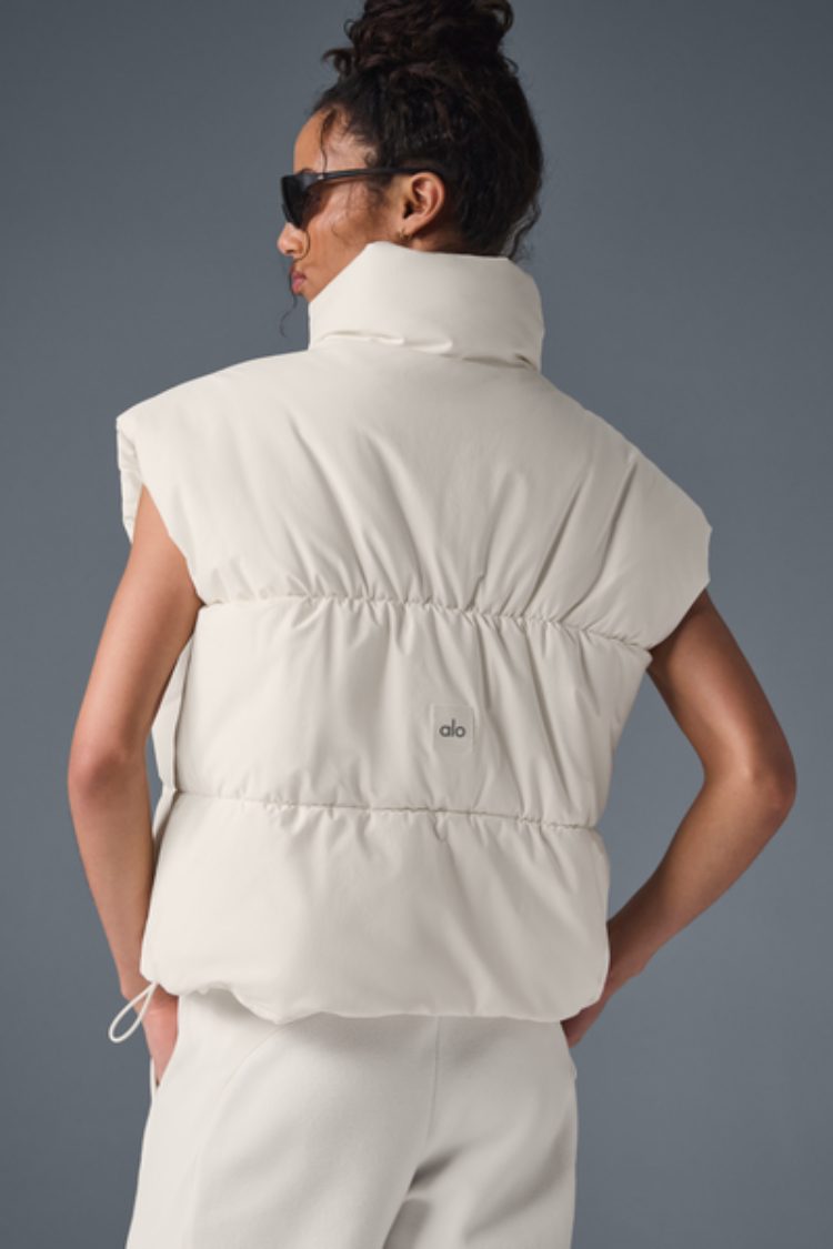 STRETCH WOVEN STREET PUFFER VEST