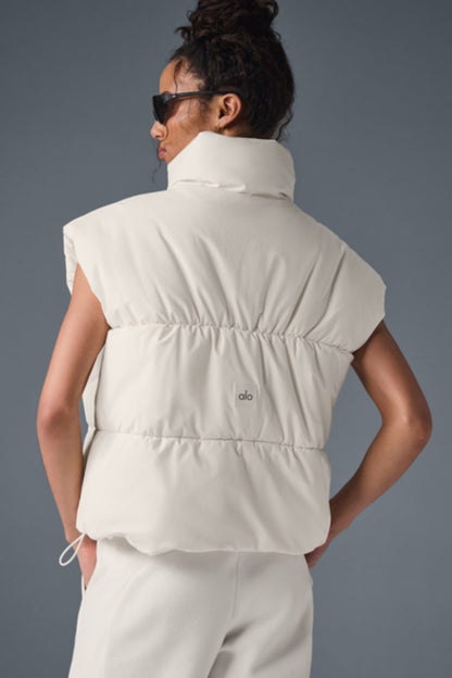 STRETCH WOVEN STREET PUFFER VEST