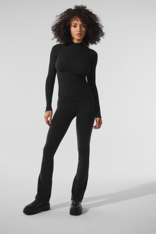 RIBBED MESMERIZE MOCK NECK LONG SLEEVE