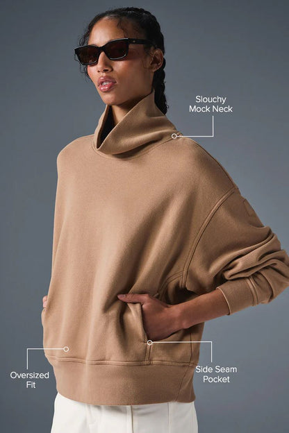 HAZY MOCK NECK PULLOVER