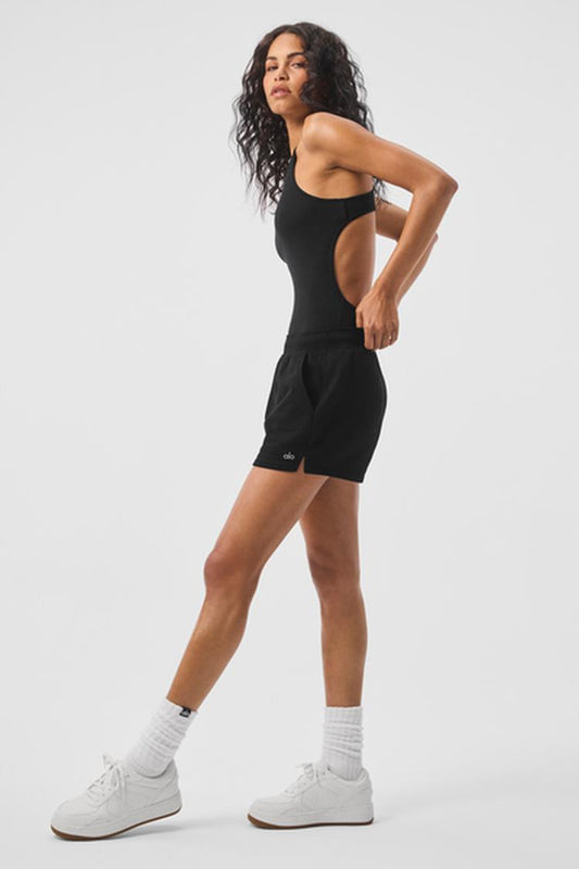 RIBBED HALF-COURT BODYSUIT