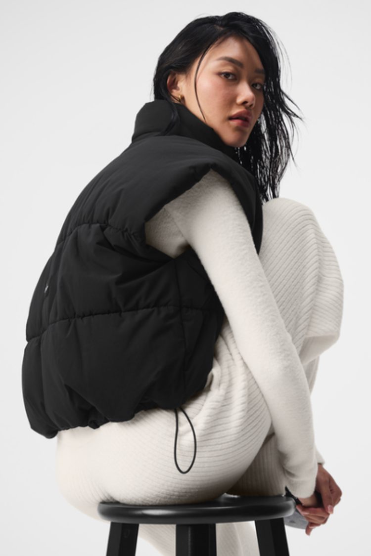 STRETCH WOVEN STREET PUFFER VEST