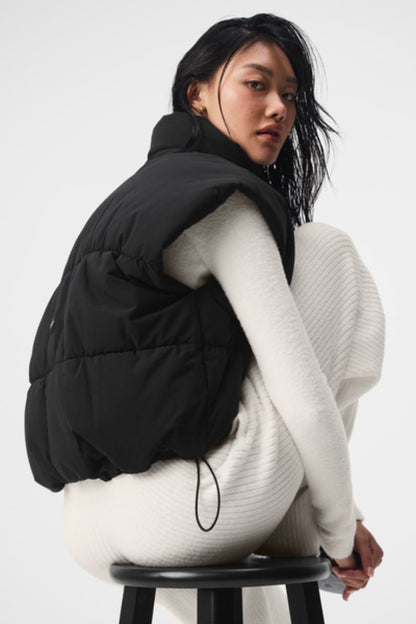 STRETCH WOVEN STREET PUFFER VEST