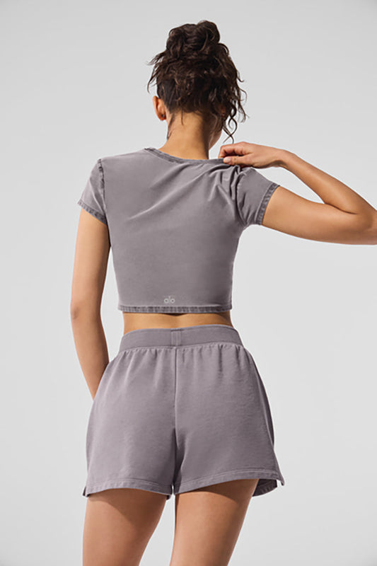 WASHED ALOSOFT CROP FINESSE SHORT SLEEVE