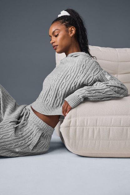 CABLE KNIT WINTER BLISS HOODIE