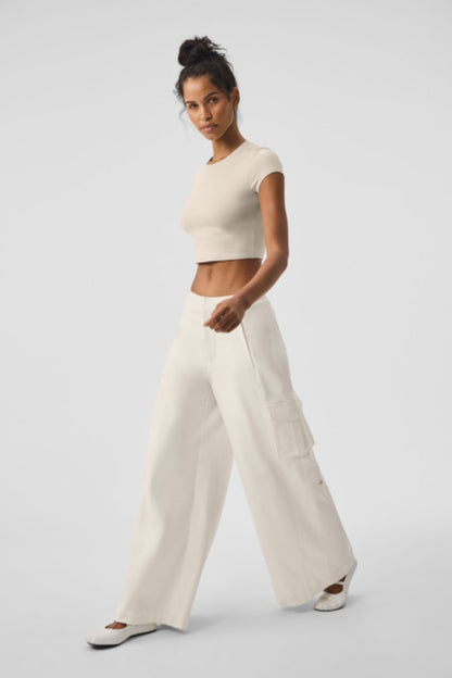 ALOSOFT CROP FINESSE SHORT SLEEVE