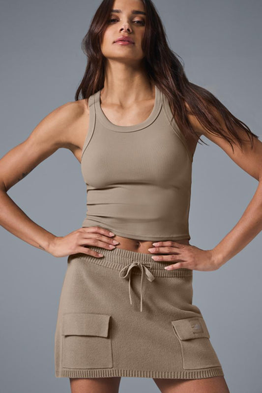 GODDESS RIBBED GO-TO TANK
