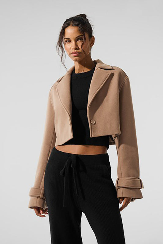 WOOL CROPPED METRO TRENCH