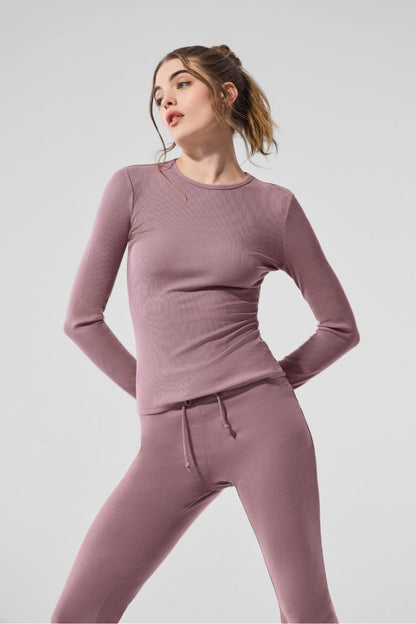 RIBBED MODAL LONG SLEEVE