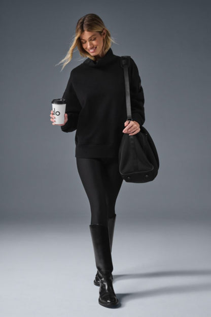HAZY MOCK NECK PULLOVER