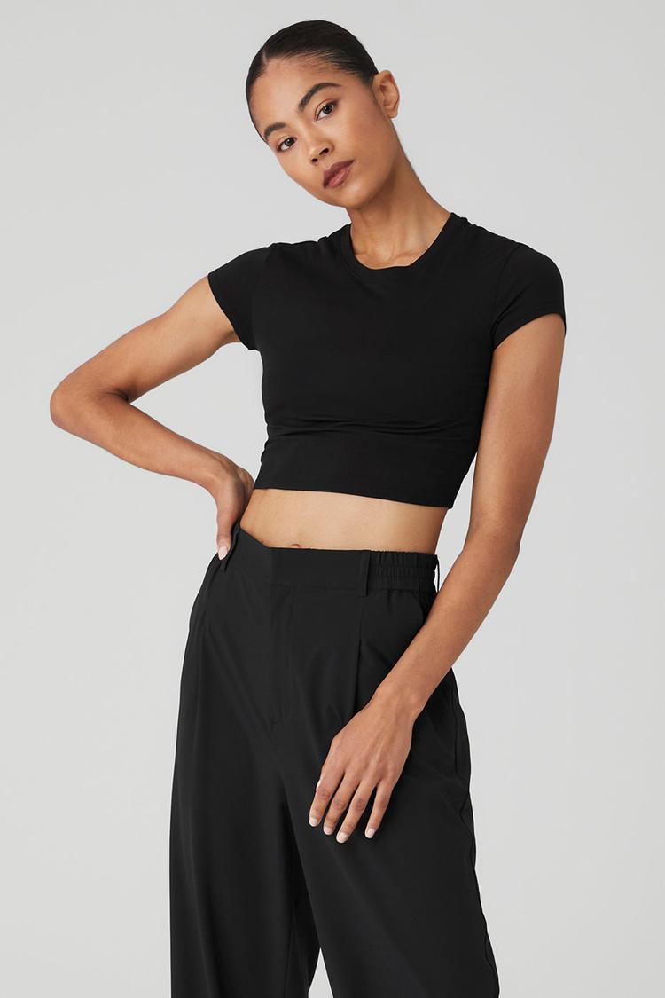 ALOSOFT CROP FINESSE SHORT SLEEVE